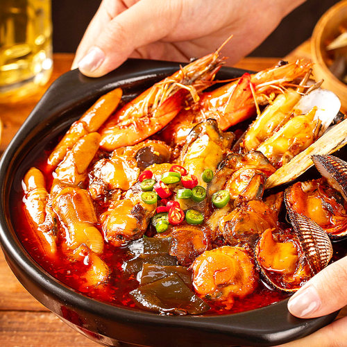 锅圈食汇小火锅麻辣生蚝海鲜懒人方便速食预制菜加热即食400g/包 - 图1