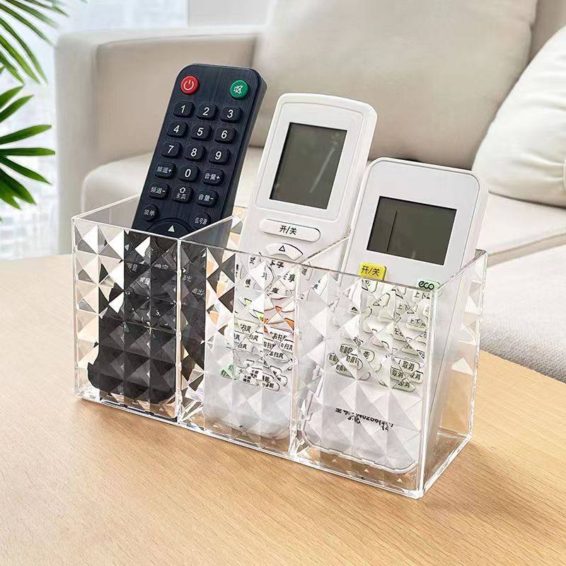 透明手机电视空调遥控器收纳盒客厅茶几桌面整理盒家用床头置物架,淘宝优惠券,粉丝福利购,淘宝优惠卷