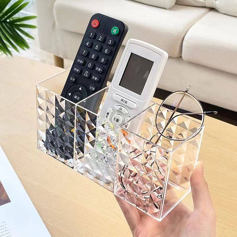 透明手机电视空调遥控器收纳盒客厅茶几桌面整理盒家用床头置物架,淘宝优惠券,粉丝福利购,淘宝优惠卷
