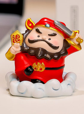 钟馗摆件工位玄学驱邪图镇宅办公室赐福客厅