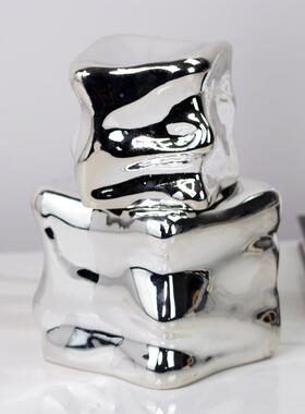 现代简约异形镇纸象树脂冰块摆样板抽房室内软件方DDY装立体装饰