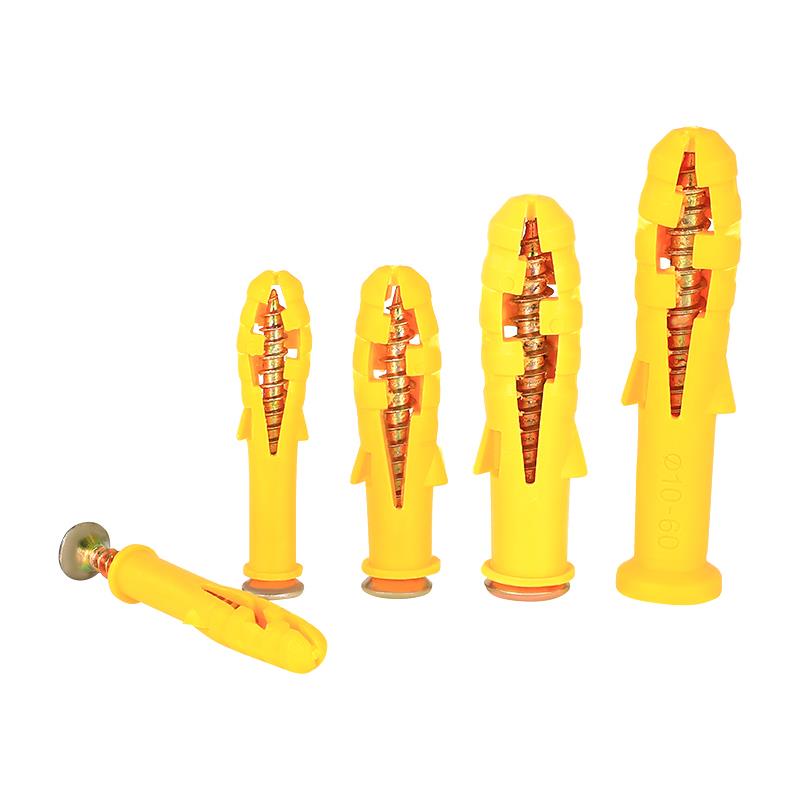 小黄鱼塑料膨胀管膨胀螺丝内膨胀塞螺栓涨塞胶塞6mm8mm10mm自攻丝 - 图3