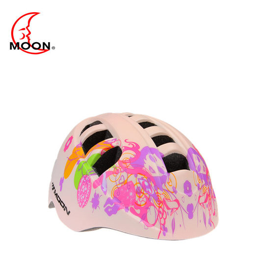 Moon bicycle riding helmet bicycle mountain bike helmet equipment one-piece orange casual safety helmet