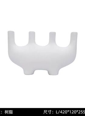 现代简约鹿角多孔烛台摆件客厅样板间酒店树脂桌面创意工艺品饰品