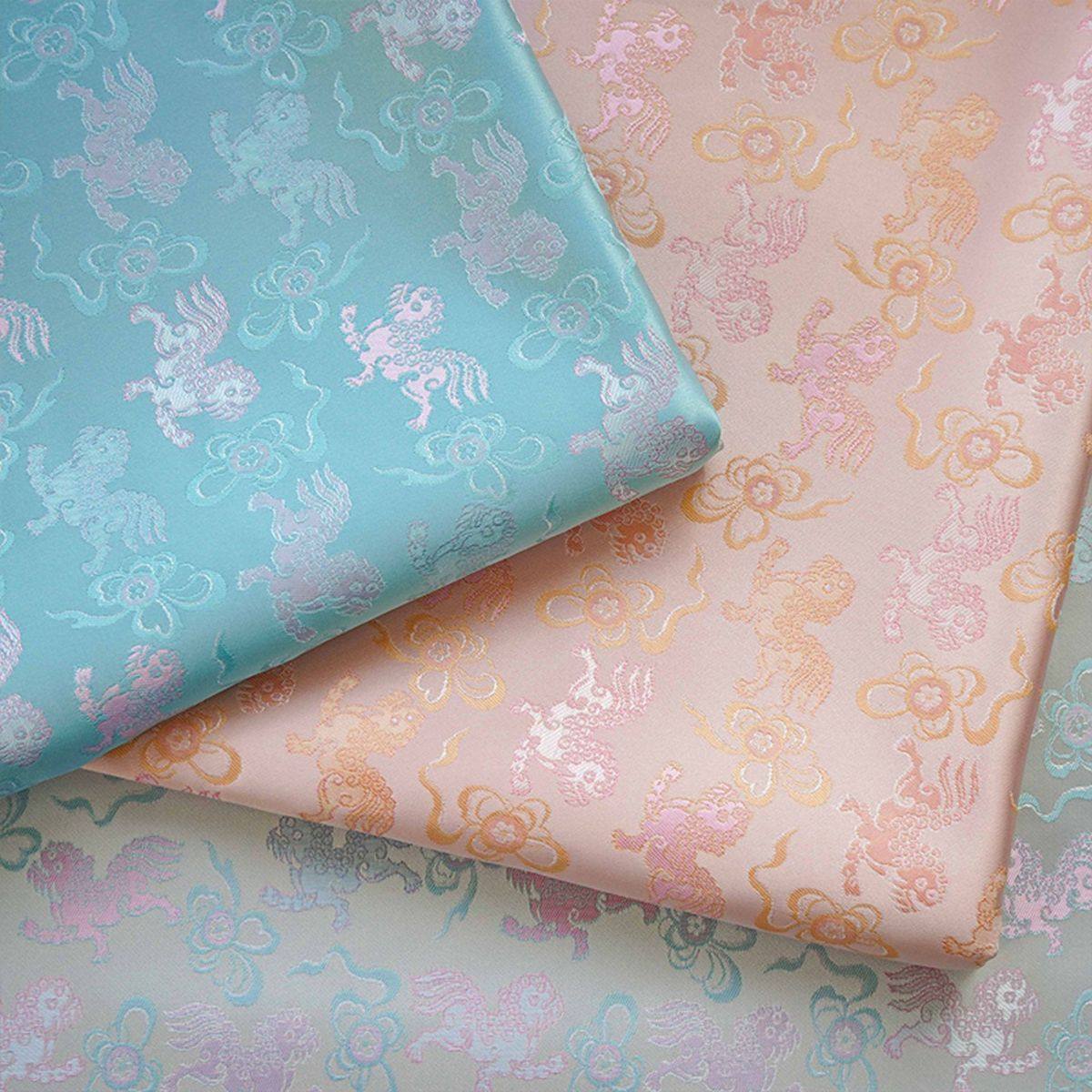 中式色织麒麟仿宋锦汉服提花马甲布国风旗袍拼色箱包装饰唐装面料,淘宝优惠券,粉丝福利购,淘宝优惠卷