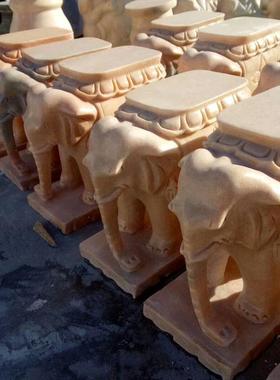 户外广场汉白玉石桌石凳仿古公园庭院石桌椅晚霞红园林石桌雕塑