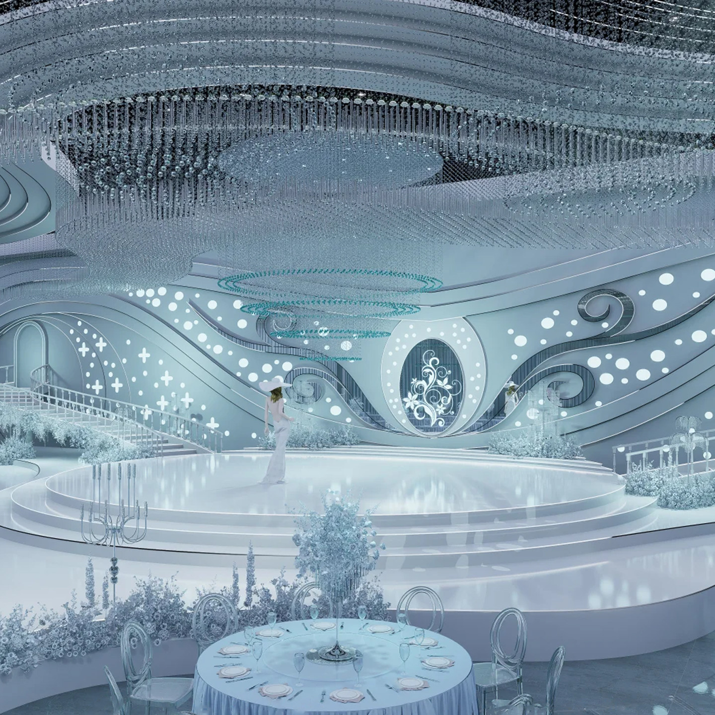 定制婚宴厅水晶珠帘吊灯梦幻婚礼堂浪漫艺术灯饰酒店大型装饰灯具,淘宝优惠券,粉丝福利购,淘宝优惠卷