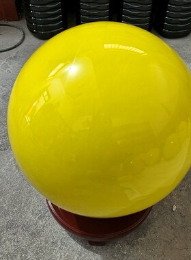 新店特价冰洲石新品柠檬黄夜光y球摆件直径30公分包邮厂家萤石夜