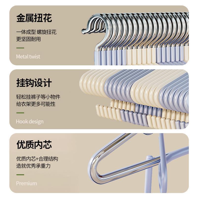 加粗加大厚衣架家用挂衣架子晾衣架学生宿舍防滑晒衣服挂钩晾衣架 - 图3