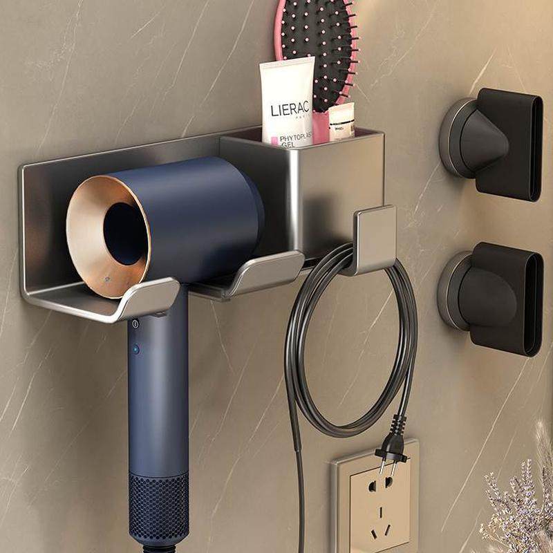 壁挂式懒人风筒免打孔浴室挂架挂钩吹风机置物架支架卫生间电吹风,淘宝优惠券,粉丝福利购,淘宝优惠卷