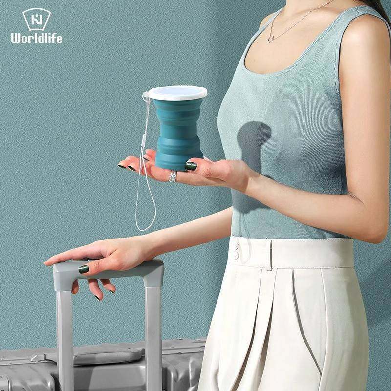 旅行漱口杯便携情侣可折叠洗漱刷牙杯硅胶耐高温口袋水杯户外露营,淘宝优惠券,粉丝福利购,淘宝优惠卷