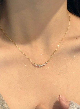 小碎钻s999纯银项链女轻奢小众高级感2024年新款爆款闺蜜生日礼物