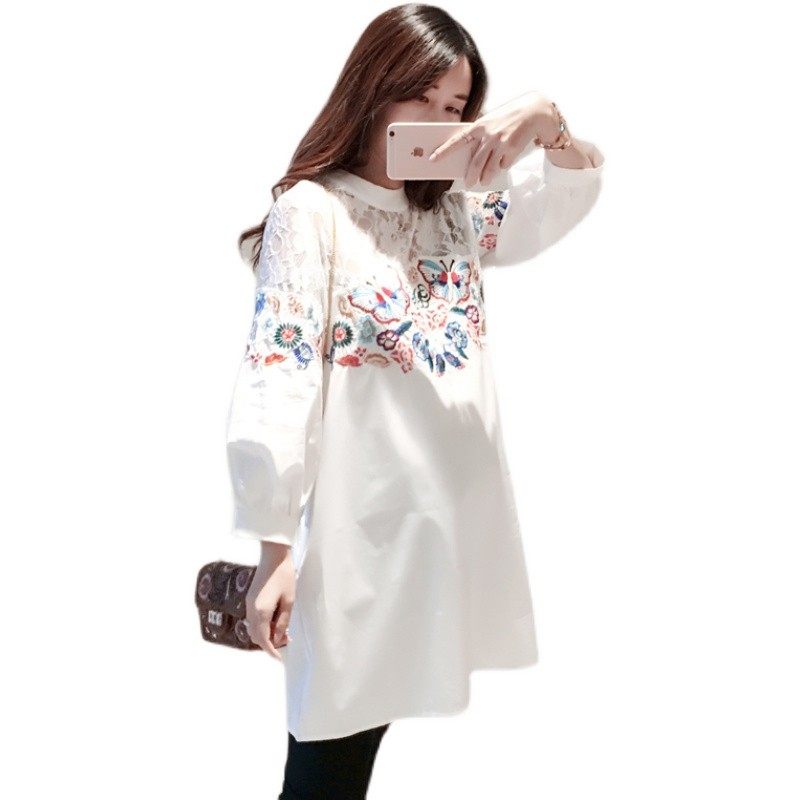 2025孕妇春装网红款新款女宽松韩版大码潮辣妈个性a字娃娃衫,淘宝优惠券,粉丝福利购,淘宝优惠卷