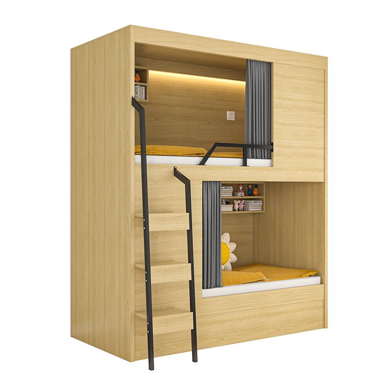 太空舱上下床青旅民宿双层床公寓床学生宿舍实木上下铺电竞酒店床,淘宝优惠券,粉丝福利购,淘宝优惠卷