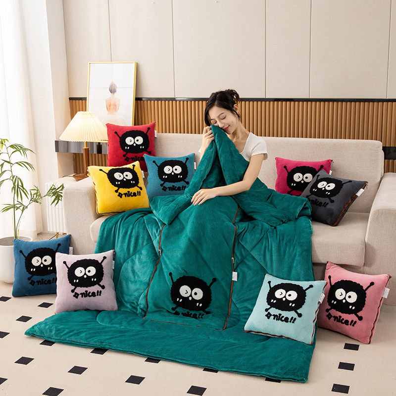 多功能抱枕被加绒加厚汽车靠垫车载坐垫沙发毯子办公室午睡空调被,淘宝优惠券,粉丝福利购,淘宝优惠卷