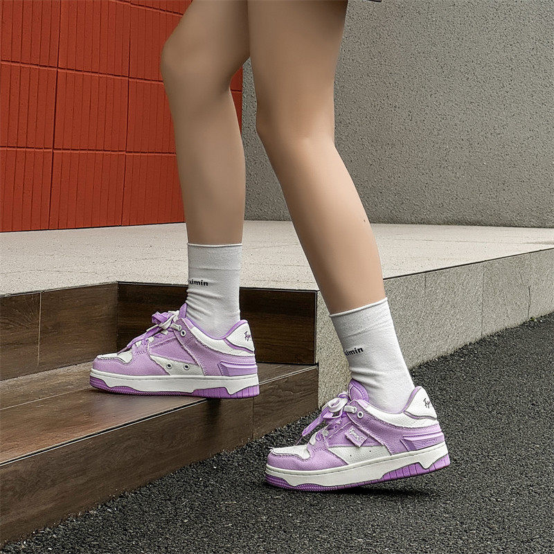 小众设计感紫粉色厚底帆布鞋男女款夏季百搭板鞋增高运动休闲,淘宝优惠券,粉丝福利购,淘宝优惠卷