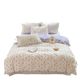 Small and fresh pure cotton four-piece set 60-piece cotton three-piece set dormitory quilt cover hanging edge bed sheet one-line show bedding