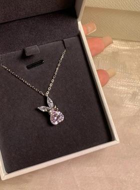 999纯银兔子项链女生轻奢小众本命年生肖兔2025年新款情人节礼物