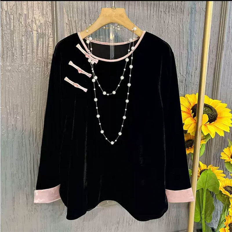 新中式国风大码2024秋款胖mm时尚韵味亮钻丝绒马甲小衫两件套,淘宝优惠券,粉丝福利购,淘宝优惠卷