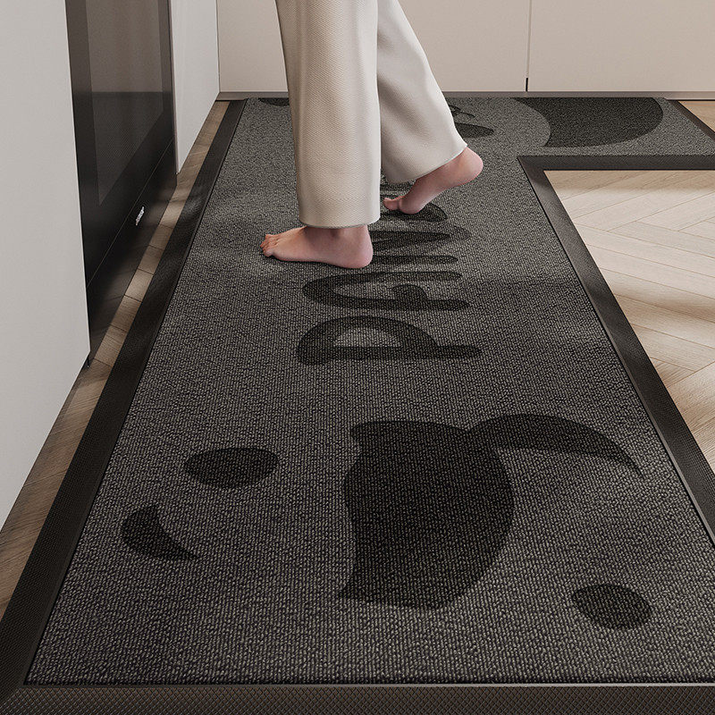 厨房专用地垫L型防摔高级感地毯美尼斯吸水防滑耐脏免洗灰色脚垫,淘宝优惠券,粉丝福利购,淘宝优惠卷