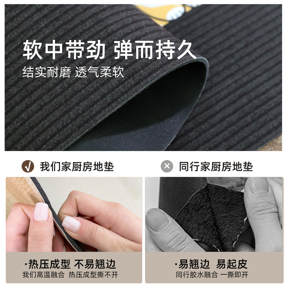 厨房专用地垫2025新款吸水防滑防油可擦免洗脚垫耐脏转角L型地毯,淘宝优惠券,粉丝福利购,淘宝优惠卷