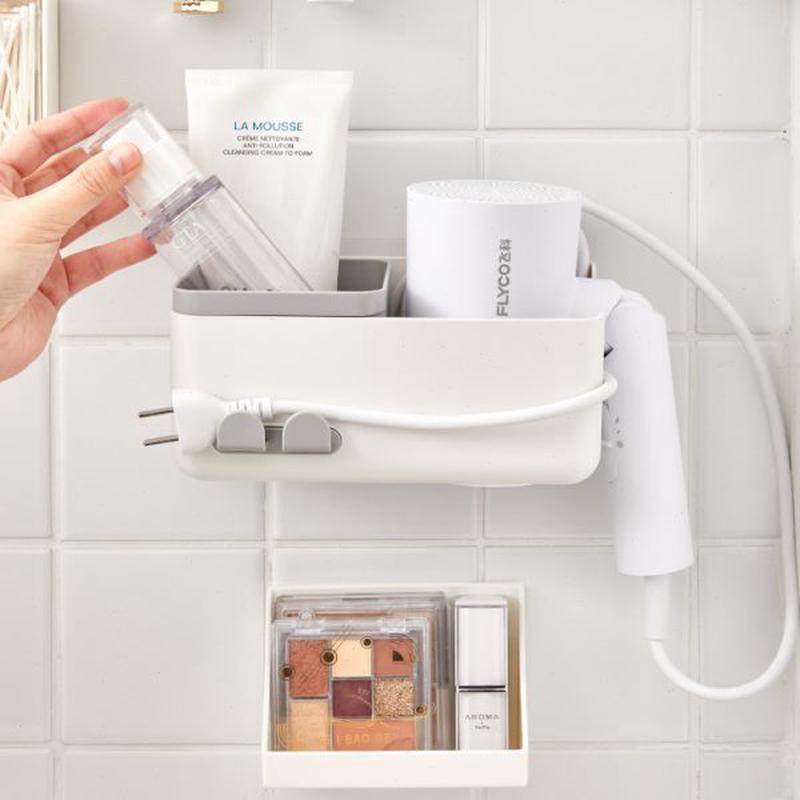 吹风机置物架浴室壁挂免打孔家用电吹风支架卫生间洗漱用品整理架,淘宝优惠券,粉丝福利购,淘宝优惠卷