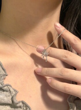 999纯银烟花项链女款2025新款爆款轻奢小众高级感颈链情人节礼物