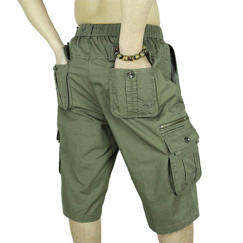 中年男七分裤夏宽松薄款纯棉真口袋7分休闲大码工装中裤,淘宝优惠券,粉丝福利购,淘宝优惠卷