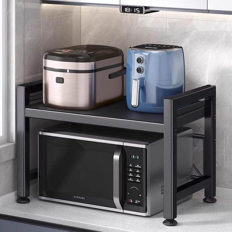 可伸缩子桌面电饭锅烤箱架台面厨房微波炉置物架双层支架收纳家用,淘宝优惠券,粉丝福利购,淘宝优惠卷