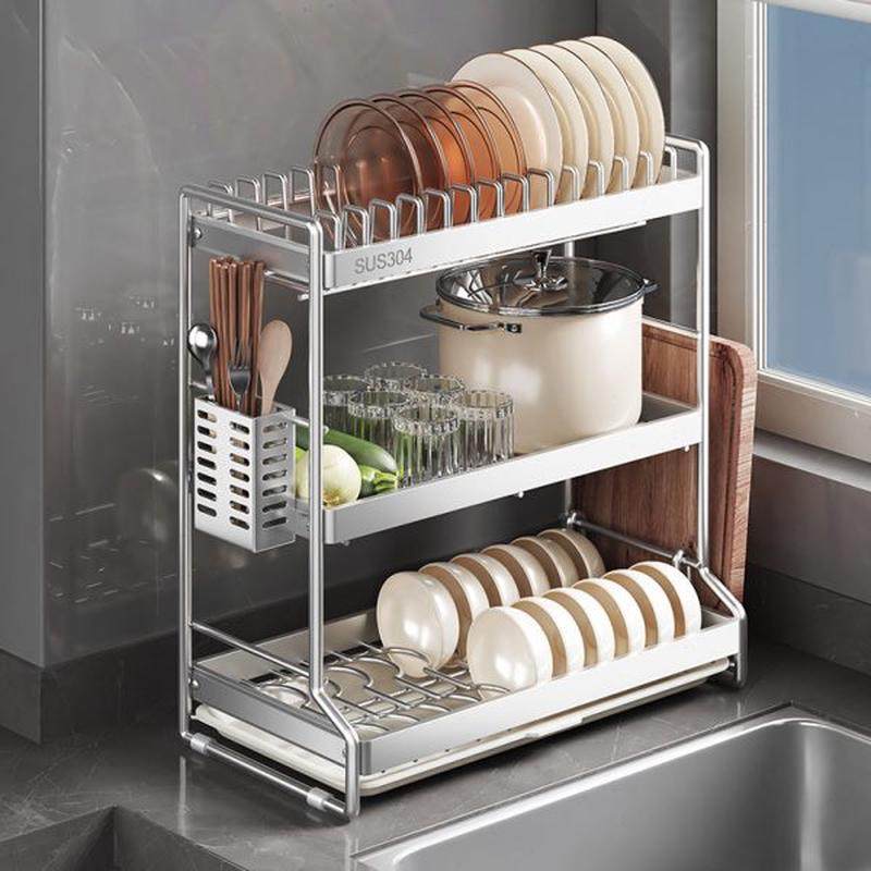 碗筷4厨房不锈钢30沥水架置物架盘放碗碗碟多功能收纳架家用碗架,淘宝优惠券,粉丝福利购,淘宝优惠卷