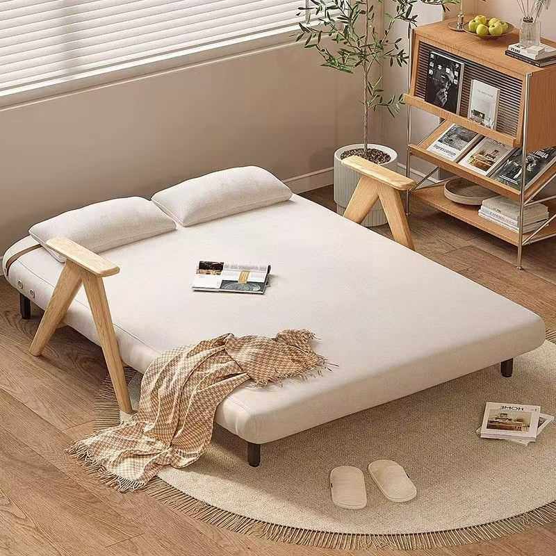 实木懒人沙发床折叠两用多功能小户型家用新款可躺可睡沙发公寓,淘宝优惠券,粉丝福利购,淘宝优惠卷