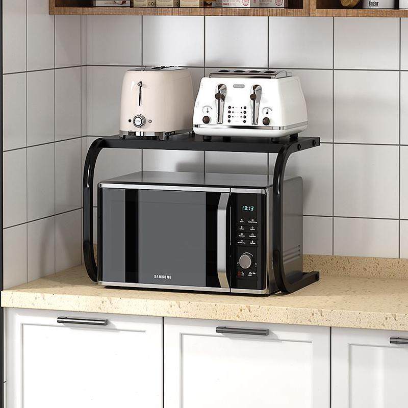 多功能双层微波炉架子支架桌面收纳电饭锅厨房置物架免打孔烤箱架,淘宝优惠券,粉丝福利购,淘宝优惠卷