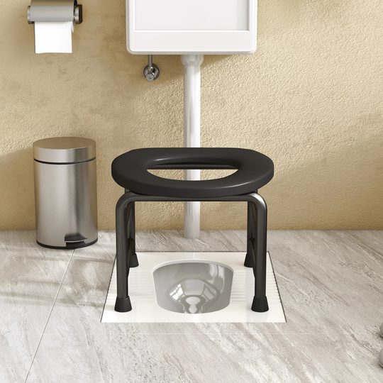 Hochbelastbarer Toilettenhocker für Schwangere und ältere Menschen + rutschfeste Fußpolster