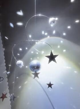 星空风铃创意手工DIY反光阳光捕手卧室氛围感迪斯科星球平衡挂件