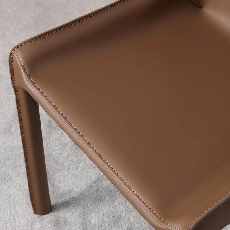 马鞍皮餐椅家用设计师书桌椅意式极简酒店餐厅靠背凳子北欧风,淘宝优惠券,粉丝福利购,淘宝优惠卷