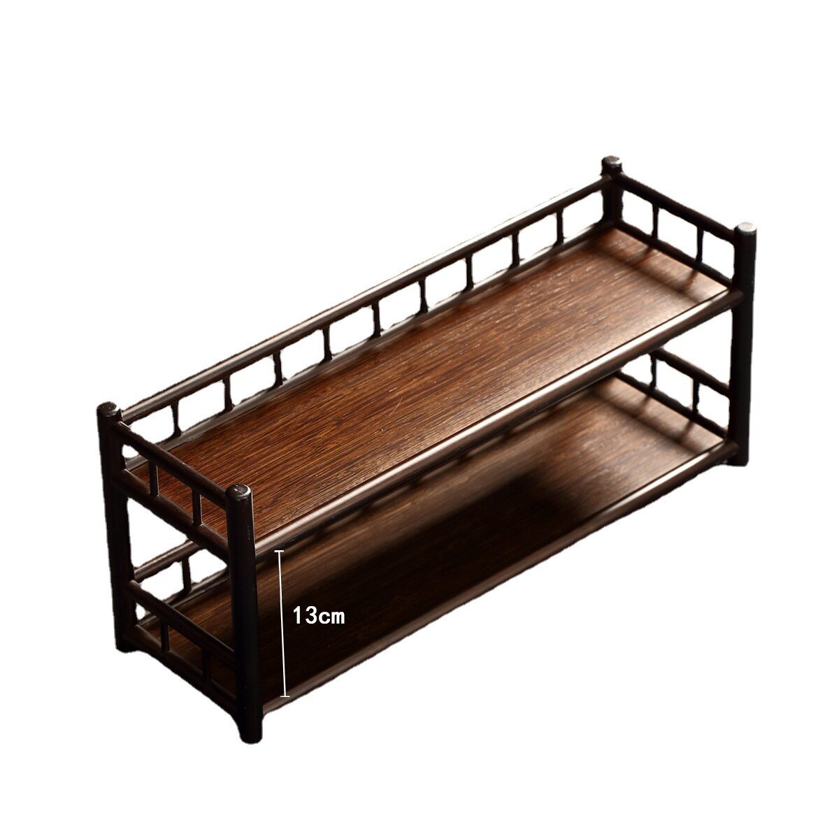 Nanzhu double-layer coffee table storage rack purple sand pot storage display table tea ceremony accessories desktop storage one piece hair