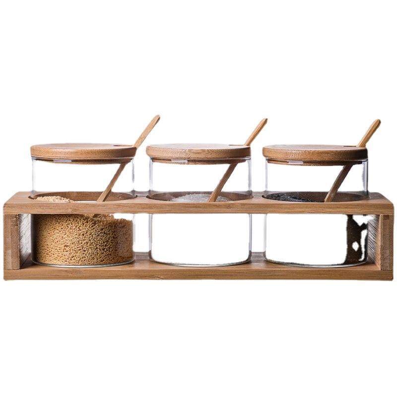 调味盒组合套装厨房家用北欧调料罐子玻璃调味罐盐罐勺盖一体,淘宝优惠券,粉丝福利购,淘宝优惠卷