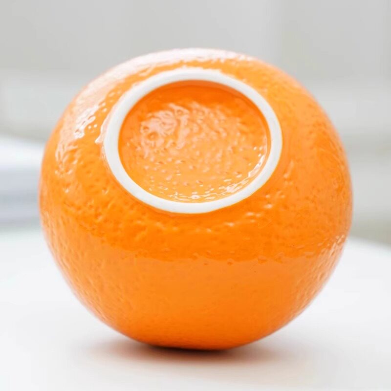 塑料仿真橘子花瓶养水绿箩水培花盆家具桌摆装饰摆件高颜值田园风