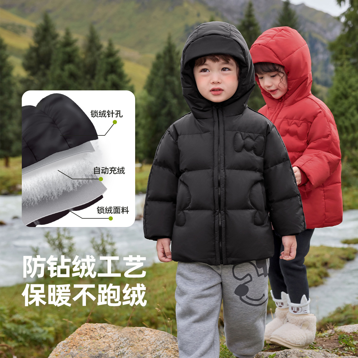 儿童羽绒服冬季男童外套加厚保暖婴儿上衣新款小宝宝童装女童冬装