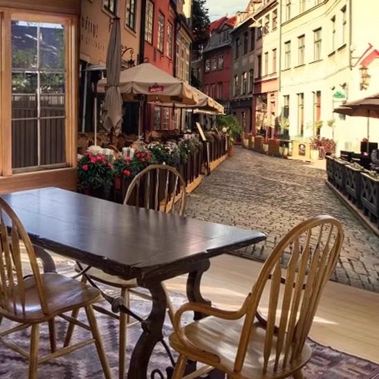 复古老街景西餐厅壁纸咖啡厅怀旧壁画8D立体建筑饭店自粘墙纸墙布,淘宝优惠券,粉丝福利购,淘宝优惠卷