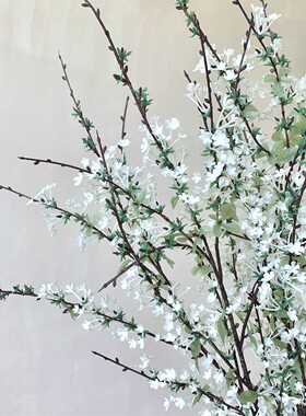 雪柳枝仿真花束轻奢高端客厅餐桌