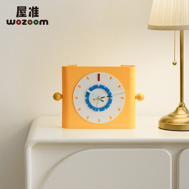 WOZOOM屋准入户玄关桌面座钟摆件客厅电视柜网红创意时钟装饰品,淘宝优惠券,粉丝福利购,淘宝优惠卷