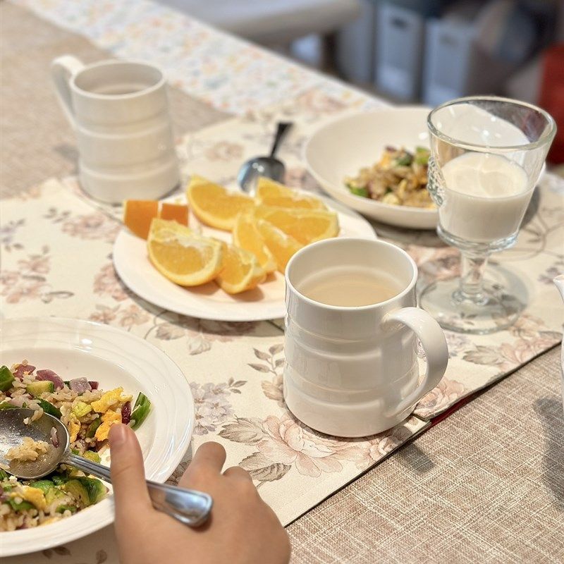 纯白双线a高温高骨瓷早餐杯马克杯咖啡杯儿童杯水杯果汁杯牛奶杯,淘宝优惠券,粉丝福利购,淘宝优惠卷