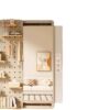 Solid wood hole board storage rack l Entry entrance hall clothes hanger dressing mirror integrated wall hanging free installation wall full body