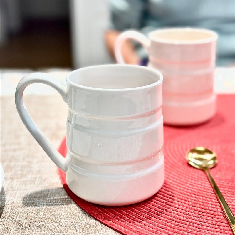 纯白双线a高温高骨瓷早餐杯马克杯咖啡杯儿童杯水杯果汁杯牛奶杯,淘宝优惠券,粉丝福利购,淘宝优惠卷