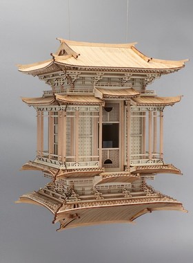 快速发货新中式凉亭建筑屋檐客厅玄关家居酒楼酒店禅意.软装饰品