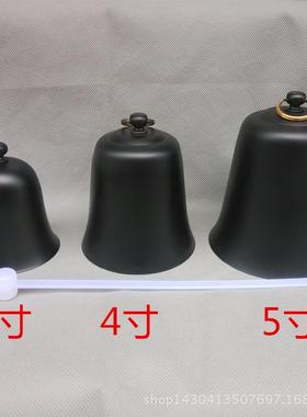 帝钟佛具法器纯铜地钟3寸4寸5寸金色古色吊钟手敲钟