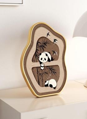 奶油风餐厅桌面摆画治愈系客厅装饰画摆件房间卧室床头柜墙壁挂画