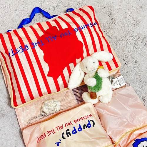 出差旅行收纳袋六合一整理包旅游分格衣物大容量衣服行李箱手提袋 - 图0