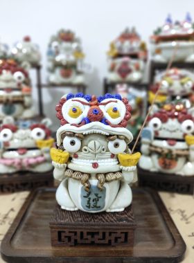 貔貅招财景德镇纯手工手捏陶瓷可点线香领导长辈送礼纳福招财